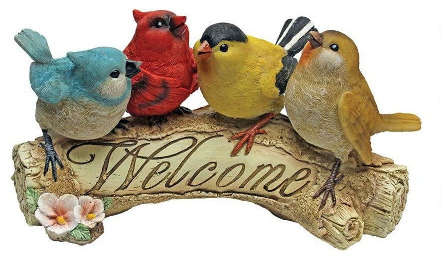 Bird Sparrow Welcome Garden Sculpture Statue