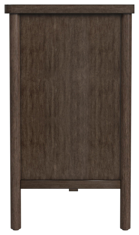 Lennon 6 Drawer Rounded Leg Dresser, Soft Brown