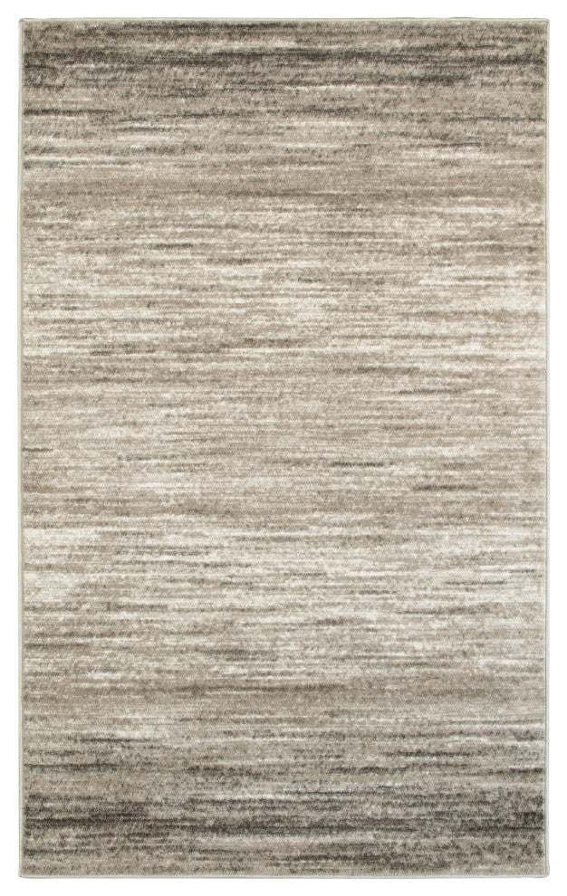 5' x 7' Beige Abstract Striations Area Rug