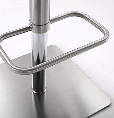 TOV Furniture Bari Black Stainless Steel Adjustable Barstool