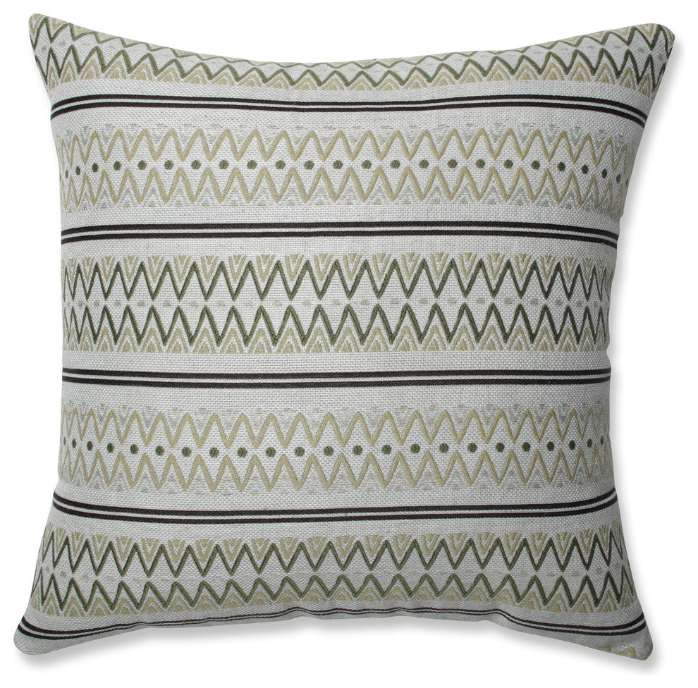 Pillow Perfect Indoor Zig Zag Avocado Green 18-inch Throw Pillow