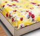 Sunshine Hummingbirds Floral Fitted Bed Sheet Set with Pillow Cases , Queen