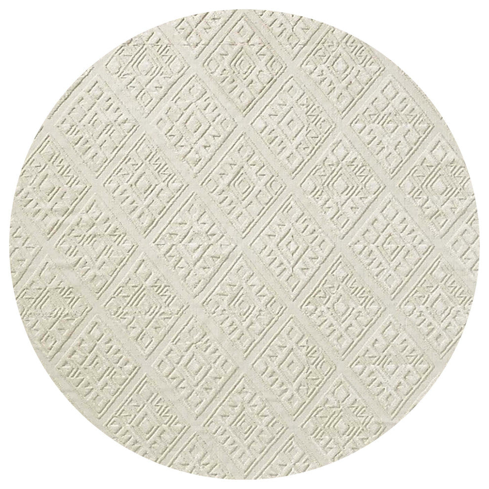 Ahgly Company Indoor Round Mid-Century Modern Area Rugs, 7' Round