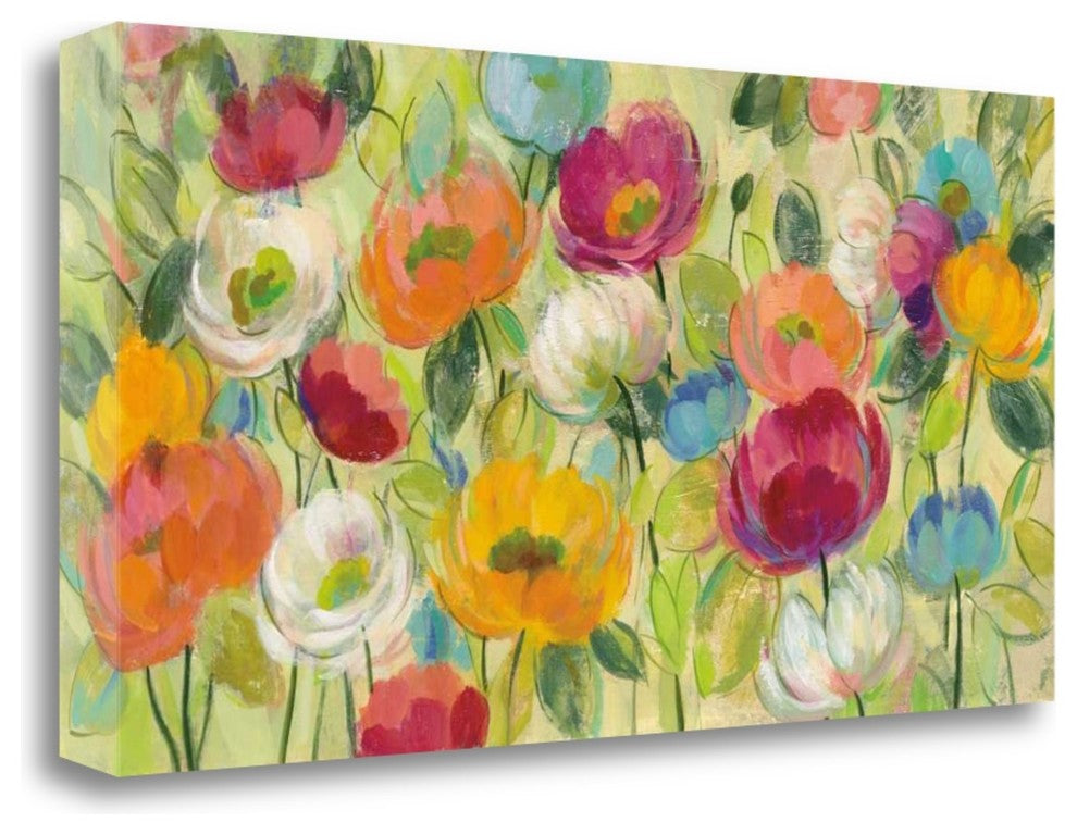 "Chartreuse Garden" By Silvia Vassileva, Giclee Print on Gallery Wrap Canvas