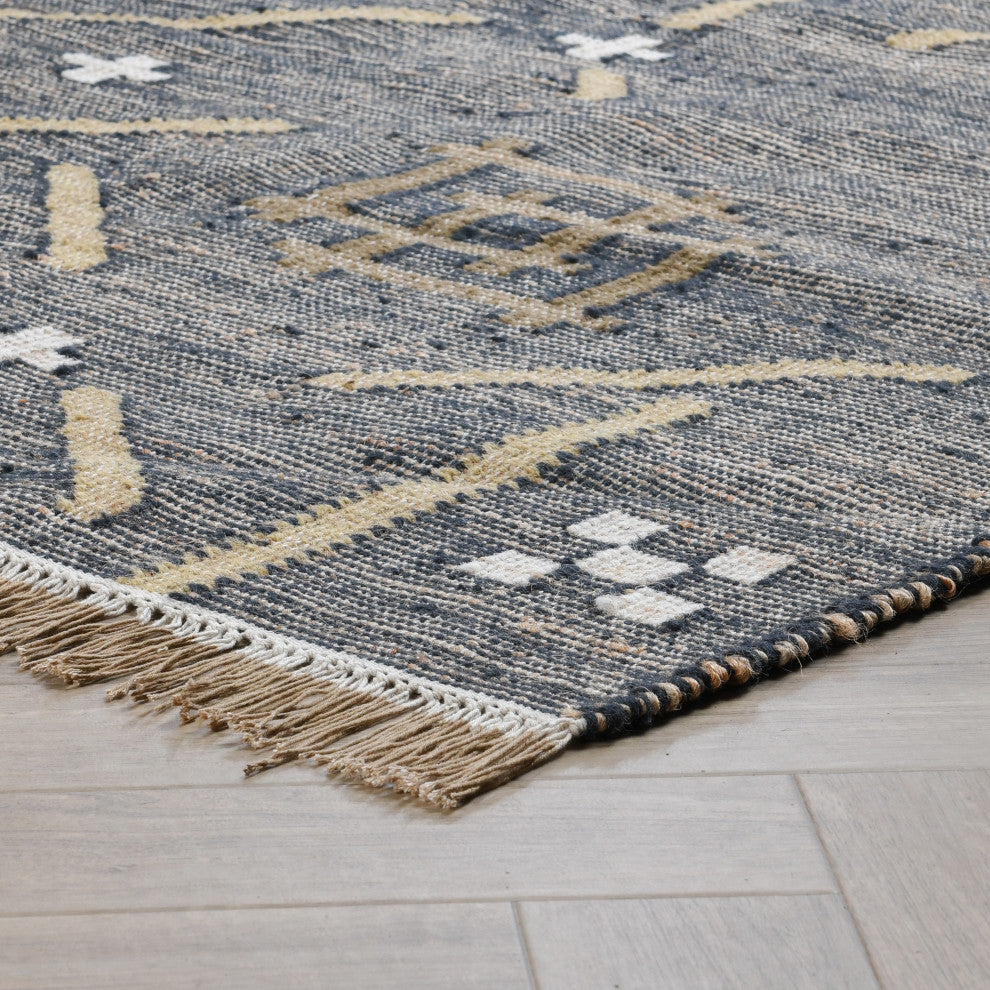 Belfast Wool Blend Area Rug by Kosas Home, Black/Multi, 5x8
