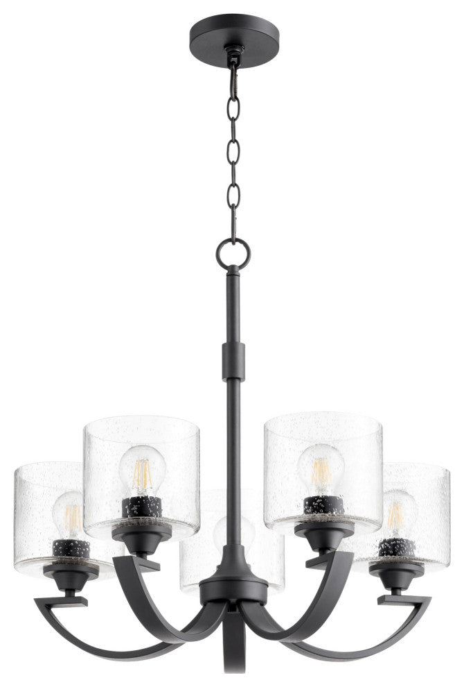 Quorum International 6202-5 Dakota 5 Light 24"W Chandelier - Satin Nickel