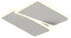 Diest | Acrylic Rectangle LED Ceiling Light, 3 Colors No Remote