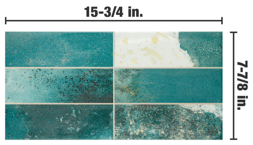 Kings Luxe Tradition Brick Green Ceramic Wall Tile