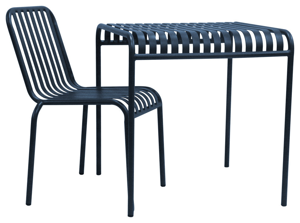 Enid Outdoor Table, Dark Blue