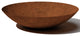 Metallic Series Round Corten Steel Bowl Planter, 32"