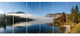 Bohinj Lake Panorama, Seashore Canvas Art Print, 70"x28", 6 Panels
