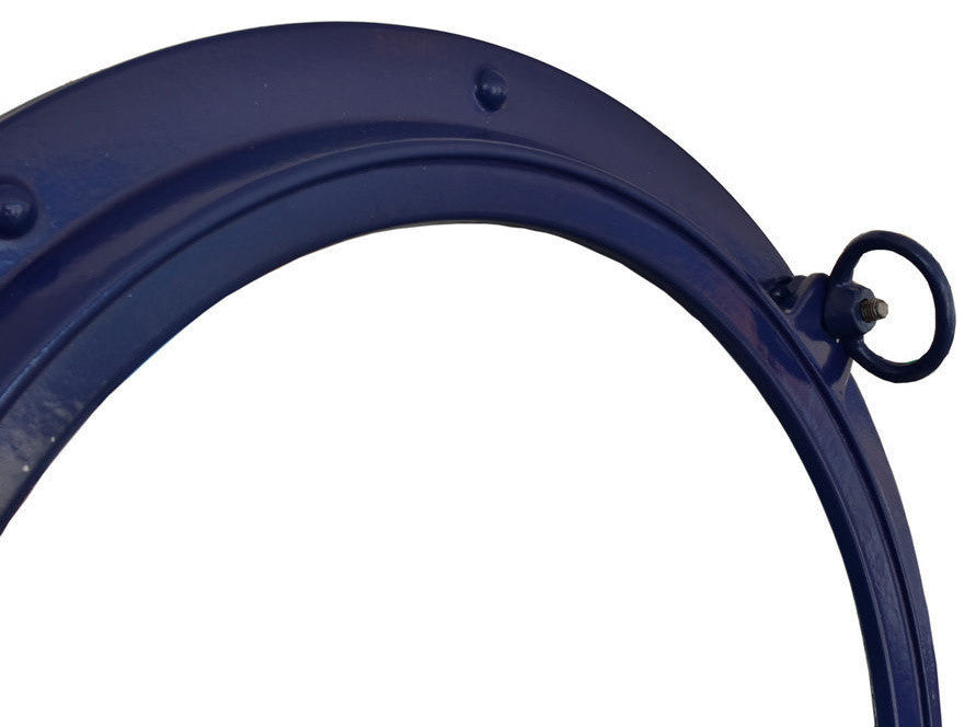 Decorative Ship Porthole Window, Navy Blue, 24''