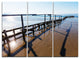 "Wooden Boardwalk on Beach" Sea Bridge Metal Wall Art, 3 Panels, 36"x28"
