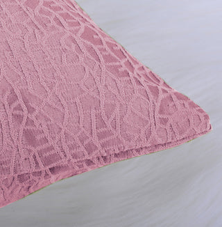Angola Jacquard Pillow Shell and Valance Set, Candy Pink, Pillow