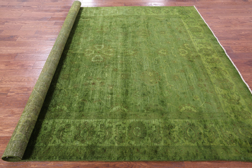 8' 0" X 9' 10" Full Pile Overdyed Handmade Wool Rug - Q12707