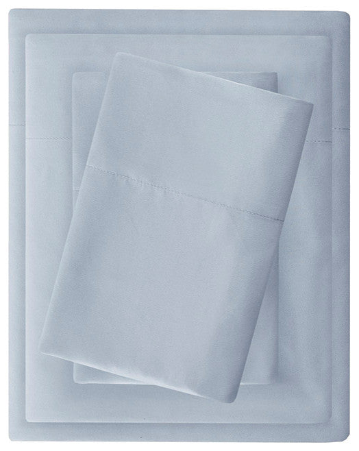 Madison Park Microcell 3M Scotchgard Moisture Treatment Sheet Set, Blue, Queen