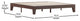 Evelyn Wood Platform Bed with Wooden Support Slats, No Box Spring Required, Walnut, King