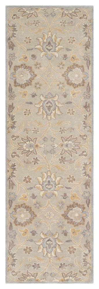 Surya Caesar CAE-1192 Traditional Area Rug, Light Gray, 3'' x 12'' Runner