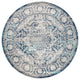 Modern Persian Vintage Medallion Navy /Light Grey 5' Round Area Rug