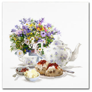 The Macneil Studio 'Cream Tea II' Canvas Art, 14"x14"