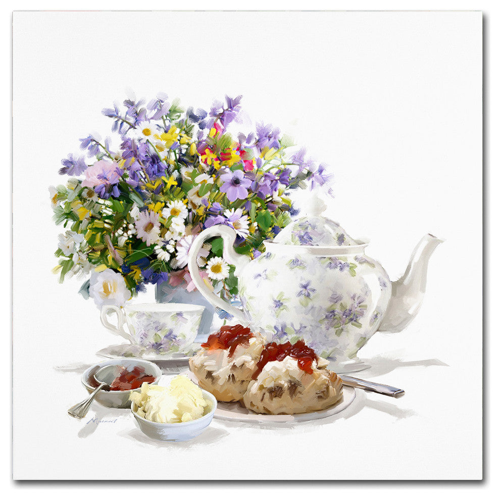 The Macneil Studio 'Cream Tea II' Canvas Art, 14"x14"