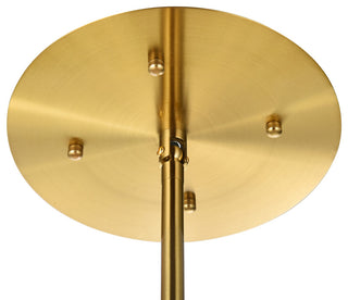 Victor 48" Crystal Starburst Oval Pendant, Gold