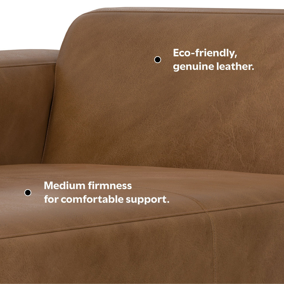 Rex Left Chaise Sofa Module in Genuine Leather