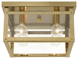 Antique Brass Rustic, Modern Farmhouse, Industrial, Nautical Flush Mount