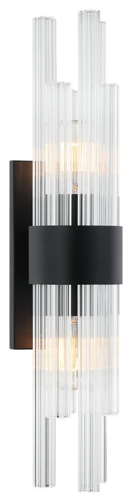 Matteo Lighting W66912MB Wall Sconce, Matte Black Finish