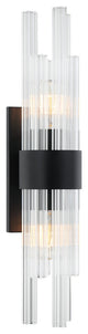Matteo Lighting W66912MB Wall Sconce, Matte Black Finish