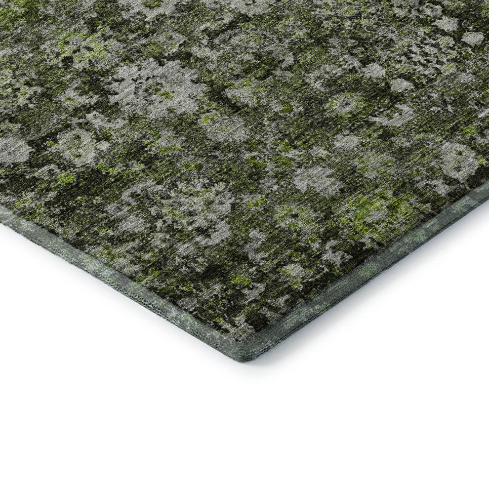 Premium Machine Washable Mayfield AMF651 Green 5' x 7'6" Rug