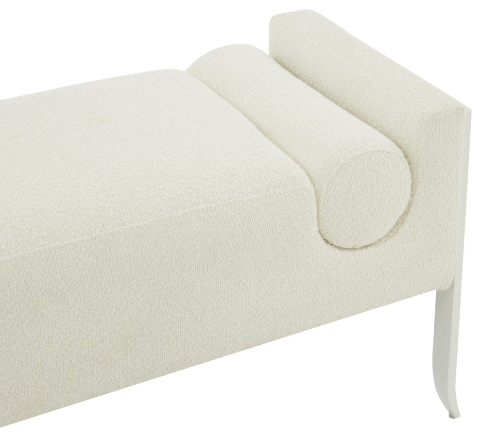 Ines Cream Boucle Bench