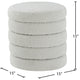 Aphia Boucle Fabric Upholstered Ottoman, Cream, Ottoman / Stool