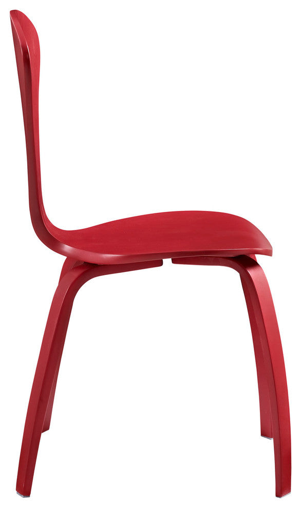 Modern Red Vortex Dining Chairs Set of 4