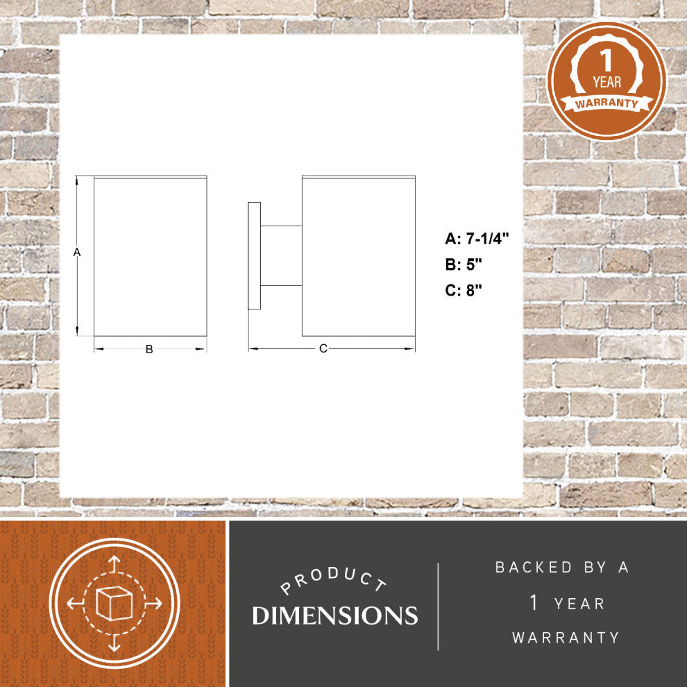 Chiasso 7.25"H Outdoor Wall Light Warm Brass