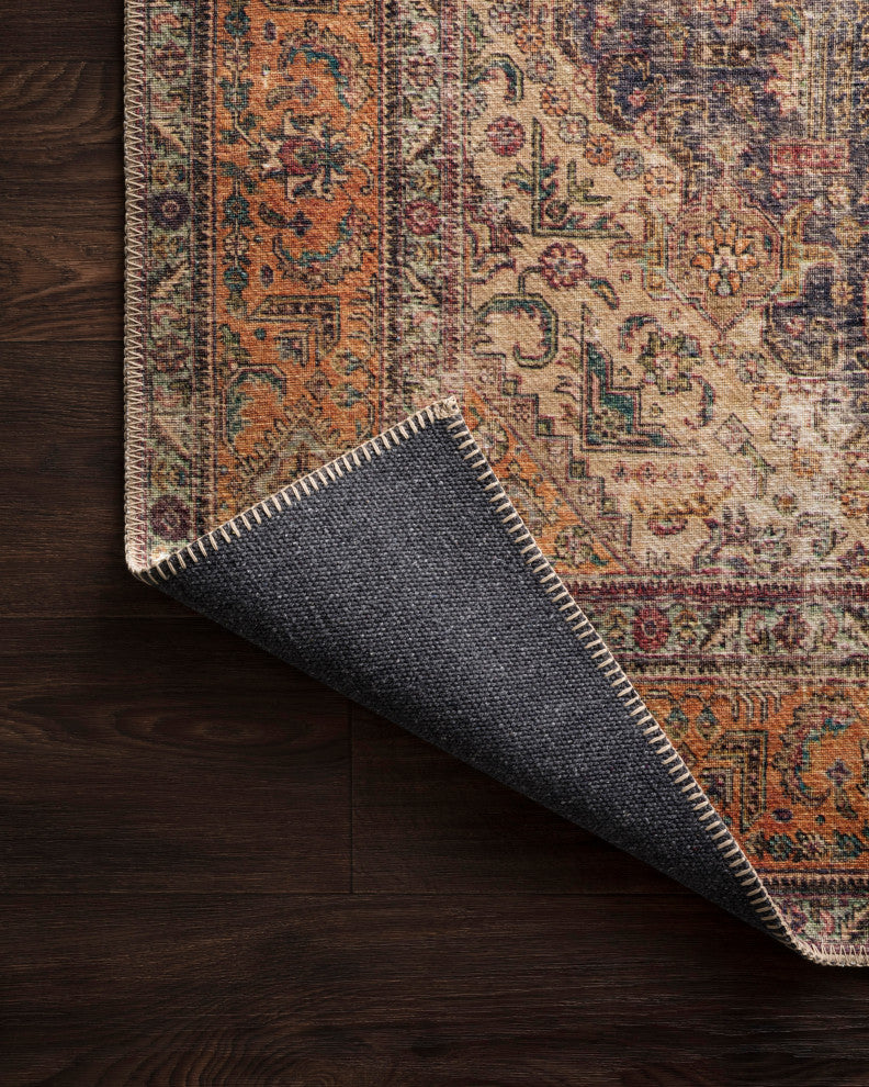 Plum Multi Loren LQ-02 Printed Area Rug by Loloi, 7'6"x9'6"