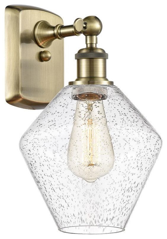 Innovations Cindyrella LED Wall Sconce 516-1W-AB-G654-8-LED, Antique Brass