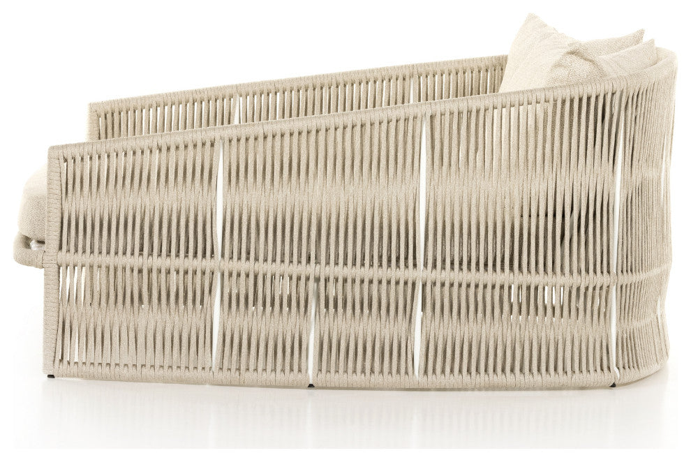 Porto Outdoor Day Bed-White Aluminum