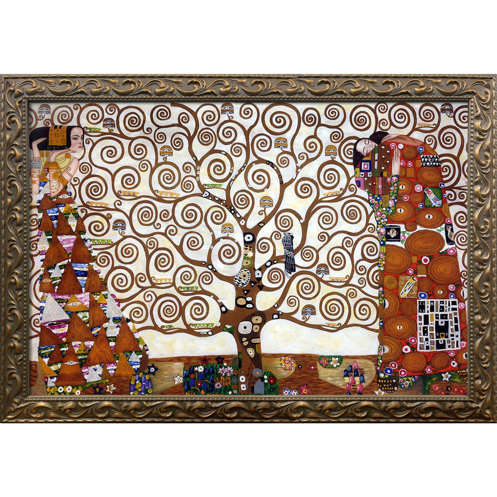 The Tree of Life, Stoclet Frieze, 1909, Elegant Gold Frame 24"x36"