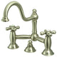 Kingston Brass Bridge Bathroom Faucet, Brushed Nickel