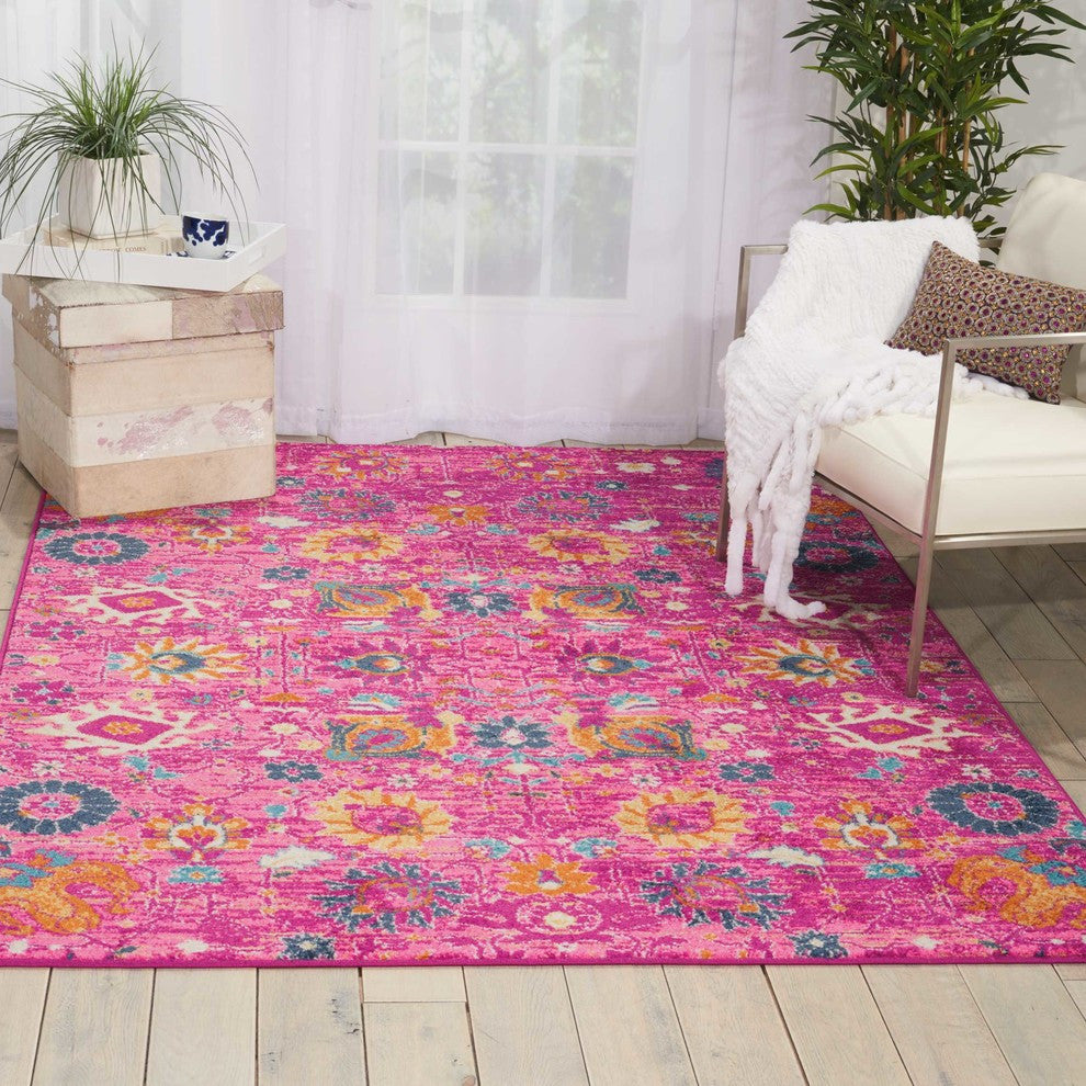 Nourison Passion 5'' x 7'' Fuchsia Bohemian Indoor Area Rug