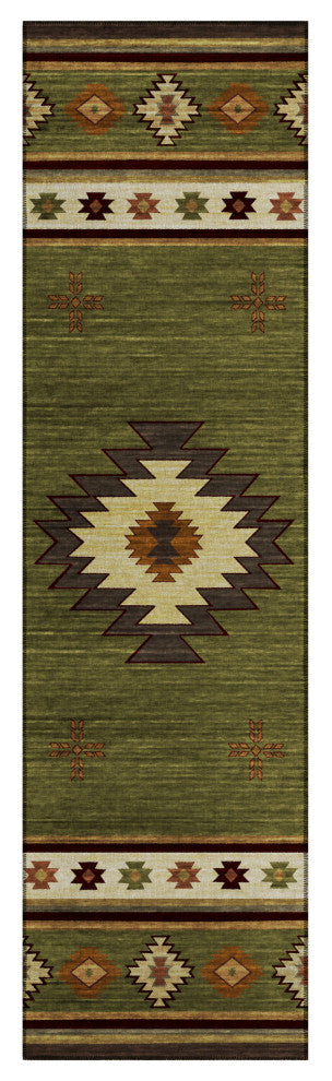 Addison Rugs Sonora ASO34 Green 2'3"x7'6" Rug