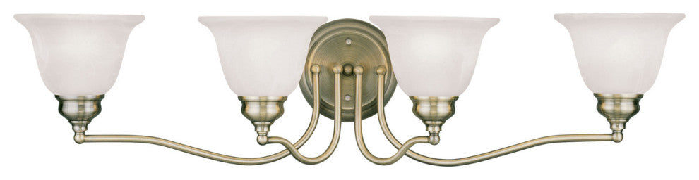 Livex Lighting 4 Light Antique Brass Bath Light - 1354-01
