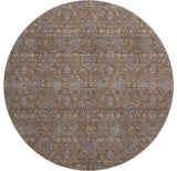 Premium Machine Washable Mayfield AMF702 Chocolate 8' x 8' Round Rug