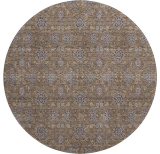 Premium Machine Washable Mayfield AMF702 Chocolate 8' x 8' Round Rug