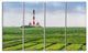 Westerheversand Lighthouse Panorama, Landscape Canvas Print, 48"x28", 4 Panels