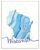 Stupell Industries Wisconsin Agate Blue US State Design, 10 x 15
