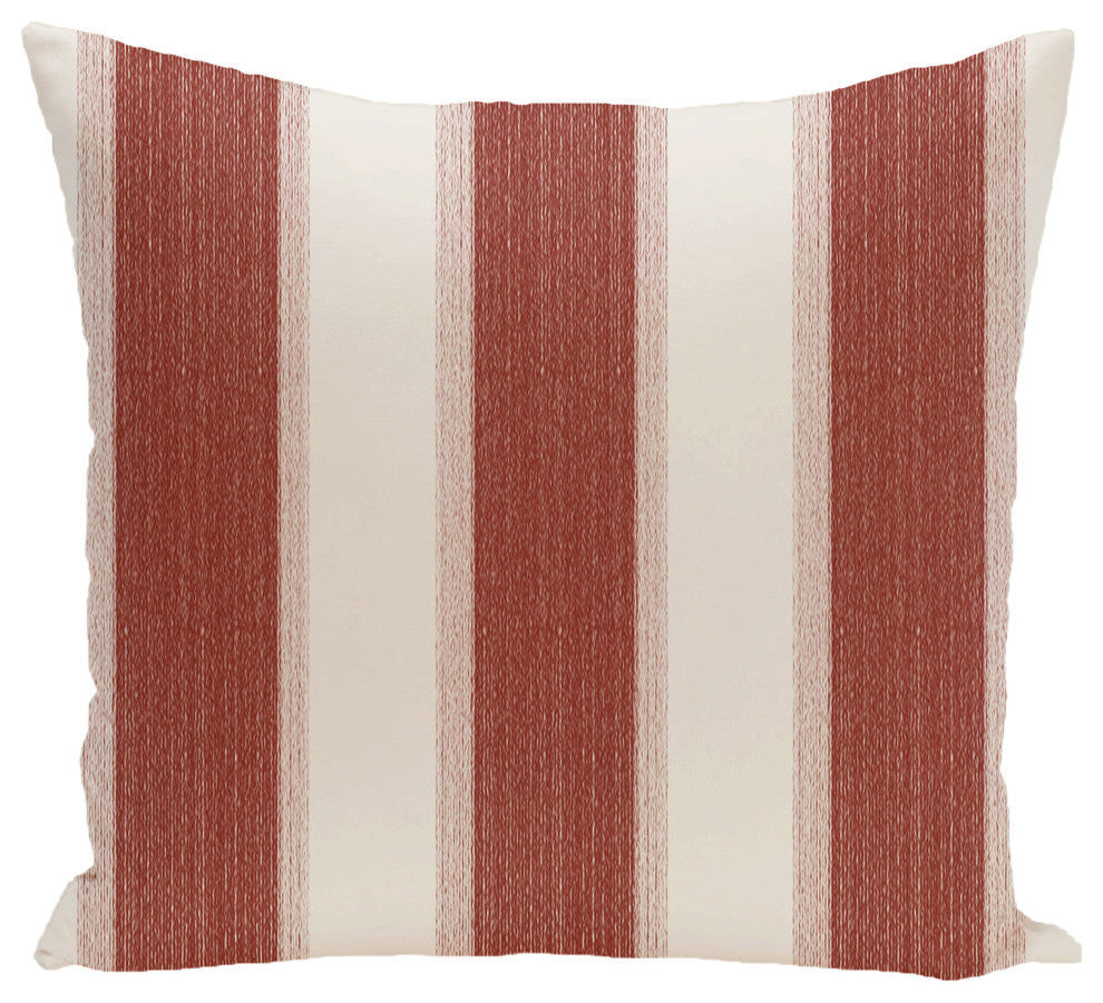 Striate Stripe Stripe Print Pillow, Orange, 20"x20"