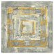 "Gold Tapestry II Gold and White" Paper Print by Albena Hristova, 42"x42"