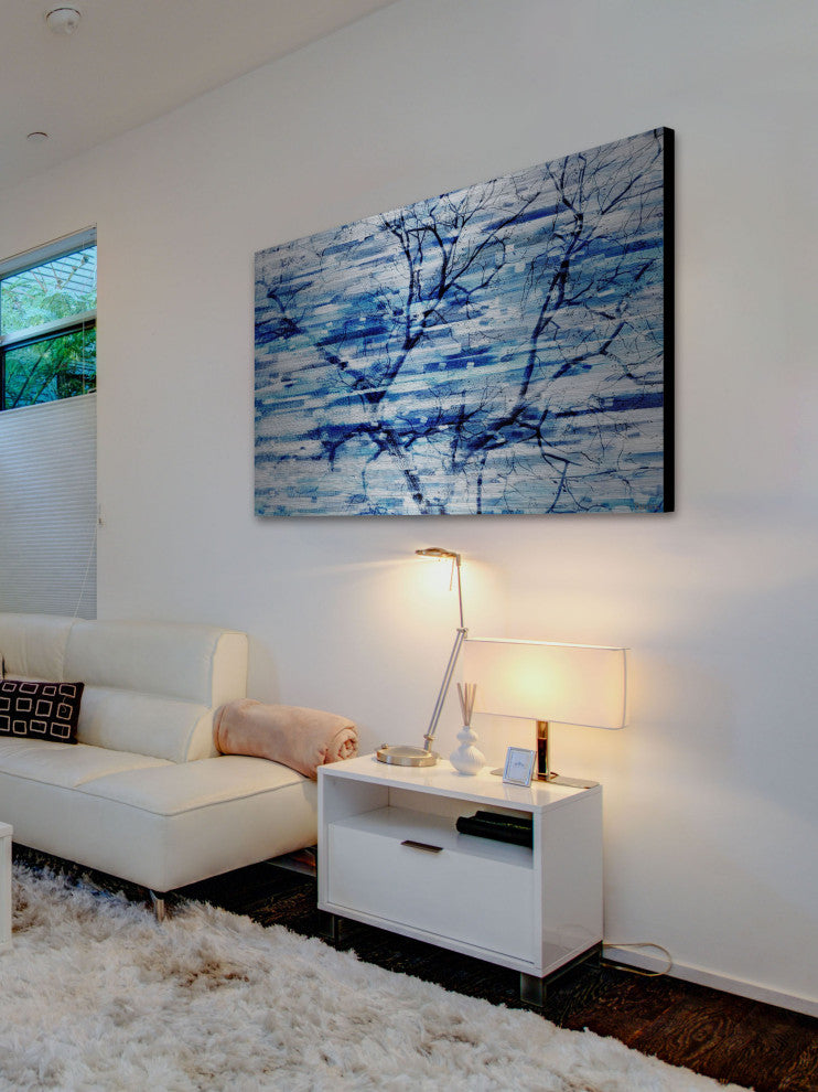 "Blue Snow Storm" Print on Brushed Aluminum, 60"x40"